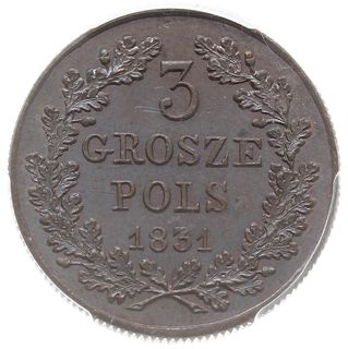3 grosze (trojak) 1831, Warszawa, łapy Orła pros