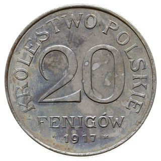 Królestwo Polskie, 20 fenigów 1917 F, Stuttgart,