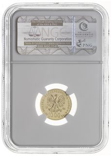 1.000 złotych 1985, Szwajcaria, Jan Paweł II, złoto, Parchimowicz 338.c, stempel zwykły, ekstremalnie rzadkie,  moneta w pudełku NGC MS68, idealny stan zachowania