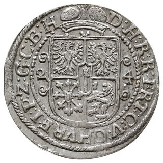 ort 1624, Królewiec, Olding 41a, Slg. Marienburg 1448, Vossberg 1497,  lekko niecentryczny, ale ładnie zachowany