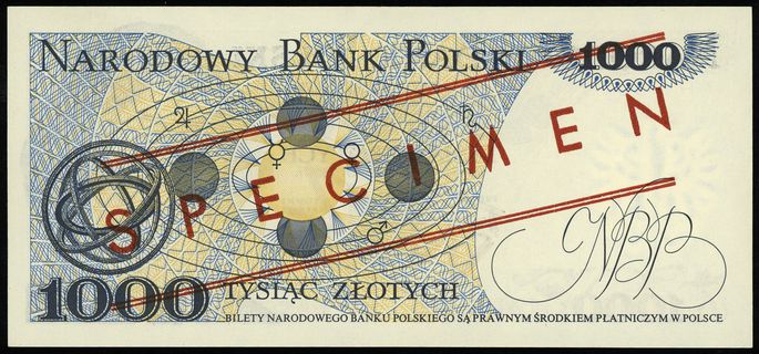 1.000 złotych 2.07.1975, seria AH, numeracja 000