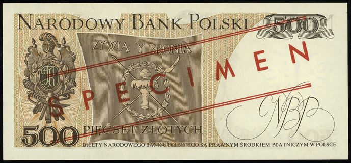500 złotych 15.06.1976, seria AH, numeracja 0000