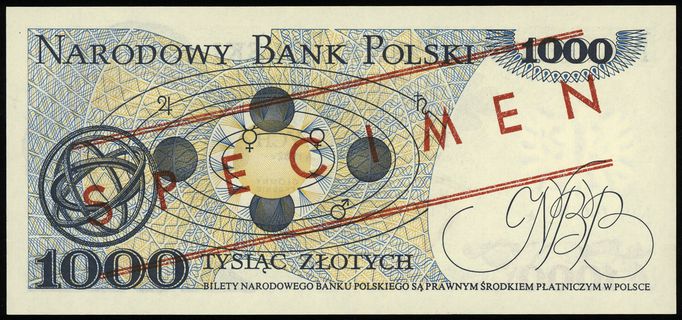 1.000 złotych 1.06.1982, seria DC, numeracja 000