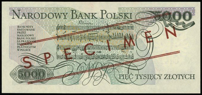 5.000 złotych 1.06.1986, seria AY, numeracja 000