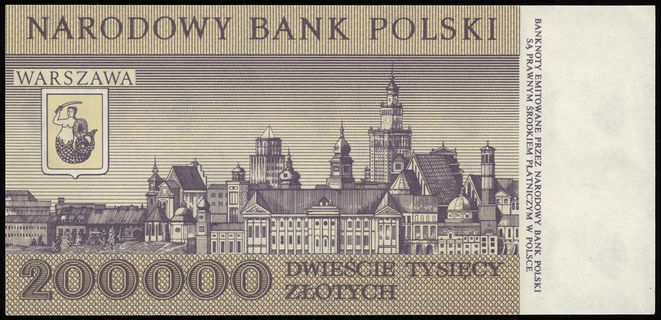 200.000 złotych 1.12.1989, seria D, numeracja 04