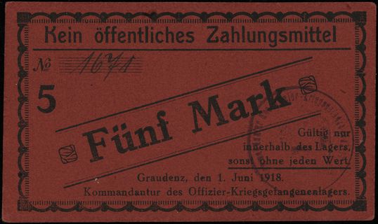 zestaw bonów 10 fenigów, 1, 2 i 5 marek 1.06.191