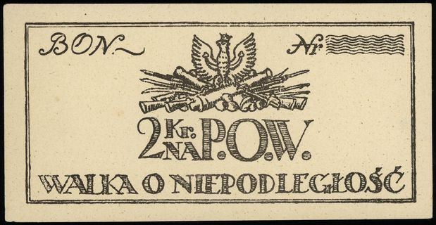 2 i 5 koron (1918), oba egzemplarze niewypełnione (blanco), Lucow 503 (R2) i 504 (R4), Jabł. 700 (nie notuje 5 koron), łącznie 2 sztuki, pięknie zachowane i rzadkie