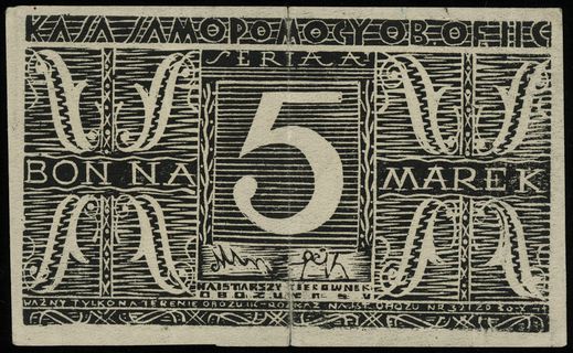 10 i 50 fenigów (1944) oraz 2 i 5 marek 30.10.19