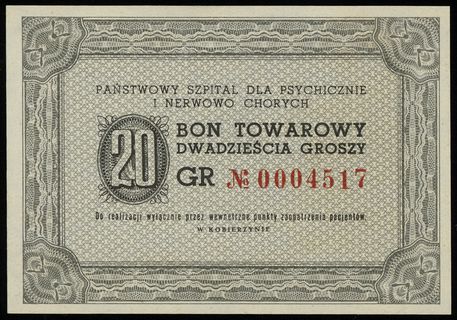 Kobierzyn, 5, 20 i 50 groszy (1957?), numeracje: