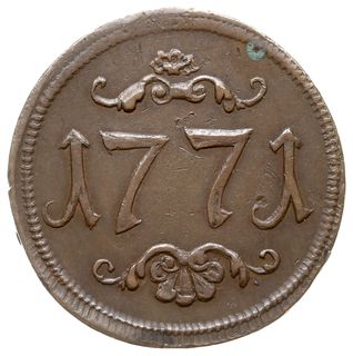 żeton z 1771 roku wybity przez Bractwo Miłosierd