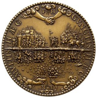 medal z początku XX wieku wybity w Paryżu, poświ