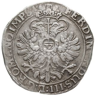 talar 1640, z tytulaturą Ferdynanda III, srebro 28.07 g., Dav. 5835, AAJ 7 (R), Bratring 80a, Hagander -, lekko pęknięty, ale dobrze zachowany