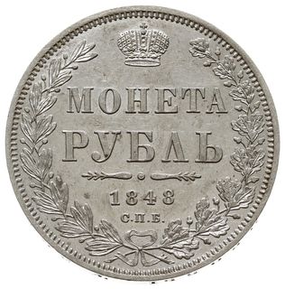 rubel 1848 СПБ HI, Petersburg, św. Jerzy w płasz