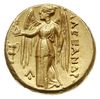 stater ok. 330-320 pne, Aw: Głowa Ateny w prawo, Rw: Nike stojąca na wprost, z lewej puchar, pod s..