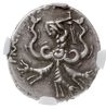 denar 40-39 pne, mennica na Sycylii, Aw: Galera ze statuą Neptuna i aquilą na dziobie, wokoło frag..