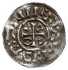 denar 1002-1009, mincerz CICI, Aw: Dach kościoła, Rw: Krzyż z kulkami, klinem i kółkiem w kątach, ..