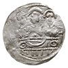 denar z lat 1157-1166, Aw: Popiersie z mieczen n