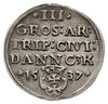trojak 1537, Gdańsk, odmiana z końcówką napisu DANNC3K, Iger G.37.1.b (R1), CNG 70.II.a resztki  g..