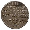 trojak 1538, Gdańsk, końcówka napisu na awersie PRVS, interpunkcja w postaci kropek, Iger G.38.1.a..