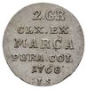2 grosze srebrem (półzłotek) 1768 IS, Warszawa, Plage 248, Berezowski 2.50 zł, piękne