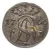 szeląg 1766 F.L.S., Gdańsk, mały monogram, srebro, Plage 488, Berezowski 1.25 zł, piękny egzemplarz