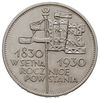5 złotych 1930, Warszawa, 100. Rocznica Powstania Listopadowego - sztandar” Parchimowicz 115b,  wy..