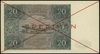 20 złotych 15.05.1946, seria A, numeracja 123456