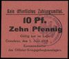 zestaw bonów 10 fenigów, 1, 2 i 5 marek 1.06.1918 oraz 10 fenigów 1.09.1918, Podczaski W-018.3, W-..