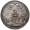 medal autorstwa J. Höhna sen. na Pokój w Oliwie 1660 r, Aw: Klasztor Oliwski na tle rozległej pano..