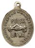 owalny medalik z uszkiem z 1861 roku wybity na 2