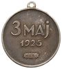 niesygnowany medal nagrodowy z 1925 roku wybity z okazji święta Konstytucji 3-go Maja oraz zawodów..