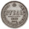 rubel 1862 СПБ МИ, Petersburg, Bitkin 72 (R), Adrianov 1862, Ilin wycenia na 5 rubli, nieduże uszk..