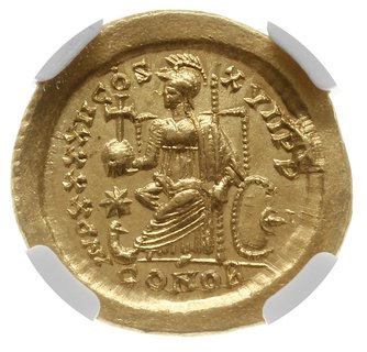 solidus 441-450, Konstantynopol; Aw: Popiersie c