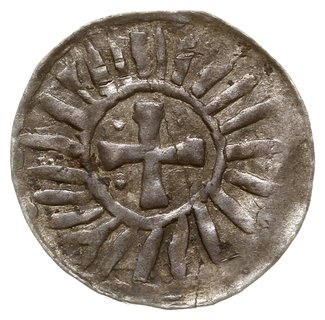 naśladownictwo denara krzyżowego z końca X w. lub początku XI w.