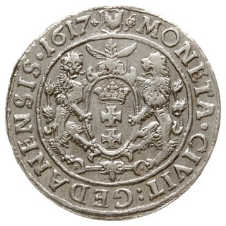 ort 1617, Gdańsk, z dwukropkiem i krzyżykiem na końcu napisu otokowego na awersie