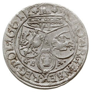 szóstak 1661/GB-A, Lwów, z herbem Ślepowron w obwódce