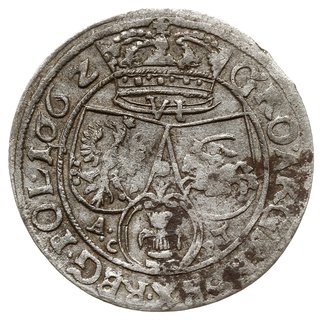 szóstak 1662/A.C-P.T, Lwów, z herbem Ślepowron z obwódką na awersie