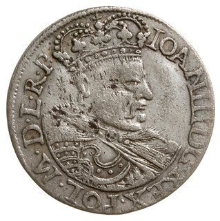 szóstak 1682, Kraków, popiersie w króla w koronie i zbroi