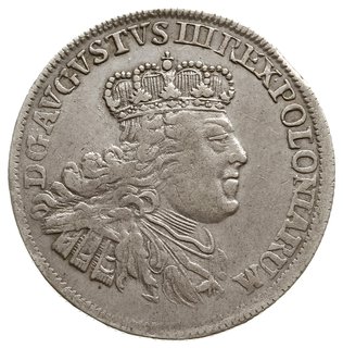 dwuzłotówka 1753, Lipsk, odmiana bez liter pod tarczą herbową