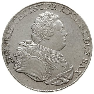 talar 1763, Drezno, Aw: Popiersie z literą ST i wokoło napis, Rw: Tarcza herbowa, niżej litery F.W.ô.F i wokoło  napis