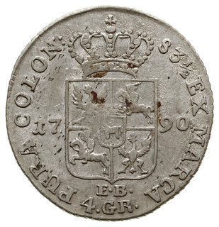 złotówka 1790, Warszawa; Plage 298; drobne menni