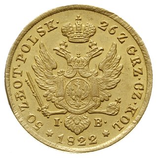 50 złotych 1822, Warszawa; złoto 9.77 g; Plage 7