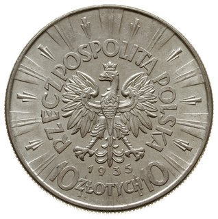 10 złotych 1935, Warszawa, Józef Piłsudski; Parc