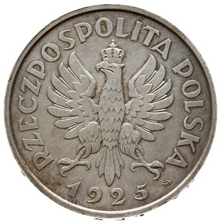 5 złotych 1925, Warszawa, Konstytucja” - odmiana 81 perełkowa i ze znakiem mennicy
