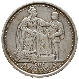 5 złotych 1925, Warszawa, Konstytucja” - odmiana 81 perełkowa i ze znakiem mennicy