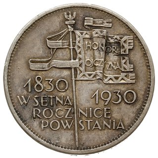 5 złotych 1930, Warszawa, 100. Rocznica Powstania Listopadowego - sztandar”