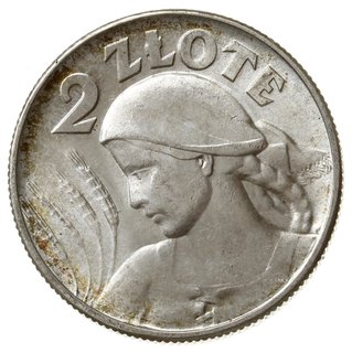 2 złote 1925 kropka po dacie”, Londyn, głowa kobiety z kłosami