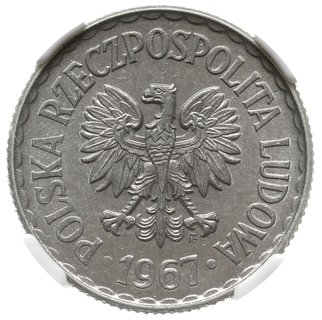 1 złoty 1967, Warszawa, aluminium, Parchimowicz 213d