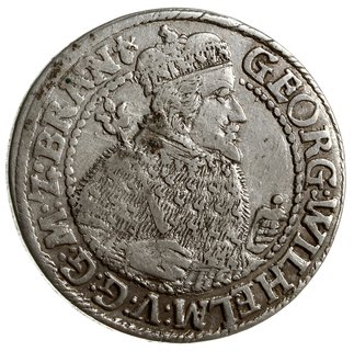 ort 1622, Królewiec, popiersie księcia w płaszczu elektorskim, cyfry daty arabskie
