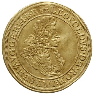 4 dukaty 1690, Wrocław, Aw: Popiersie w prawo i napis wokoło, Rw: Orzeł cesarski i napis wokoło